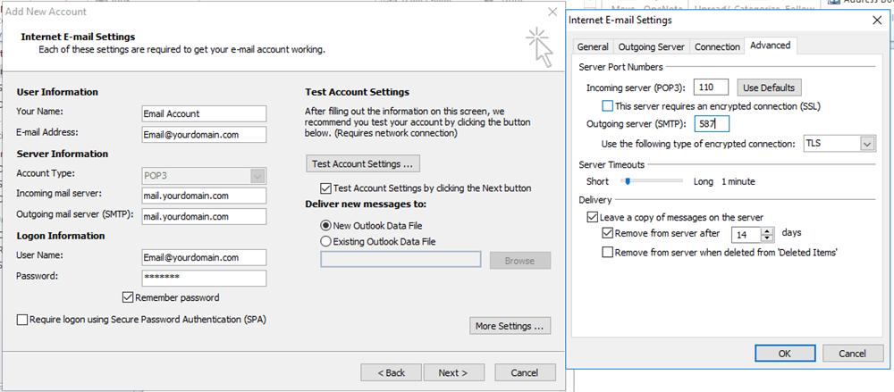 تنظیمات ایمیل در نرم‌افزارهای ایمیل 7